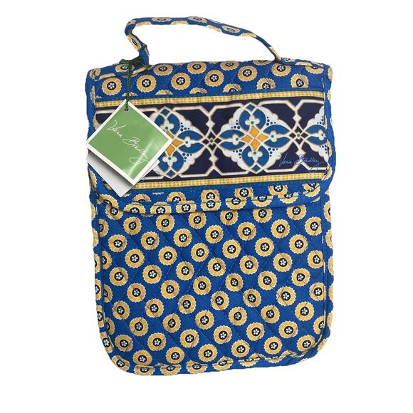 Vera Bradley Accessories - Vera Bradley Out To Lunch Riviera Blue Hook Loop Closure Plastic Lined Lunchbox